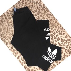 adidas logo leggings. size medium.